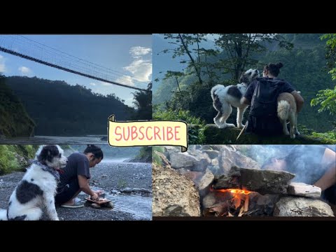 "Pogging 🏞hanging 🌉 bridge's Stone Cooking:The Primitive style of Cooking Rocks