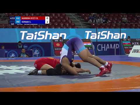 ЧМ U-20: БЕРМЕТ НУРИДИН КЫЗЫ (КР) - СОНАМ СОНАМ (ИНДИЯ)