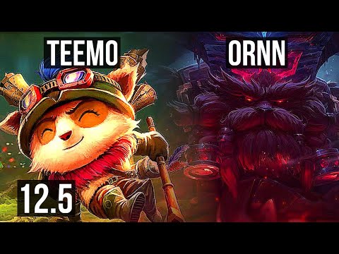 TEEMO vs ORNN (TOP) | 3/1/6, 400+ games, Rank 14 Teemo | EUW Grandmaster | 12.5