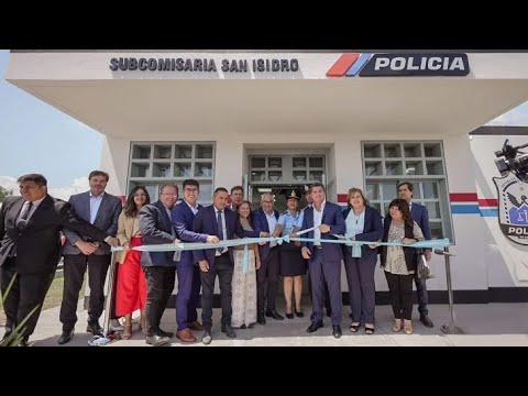 Orrego inauguró una nueva subcomisaria en Villa San Isidro, en el departamento San Martín