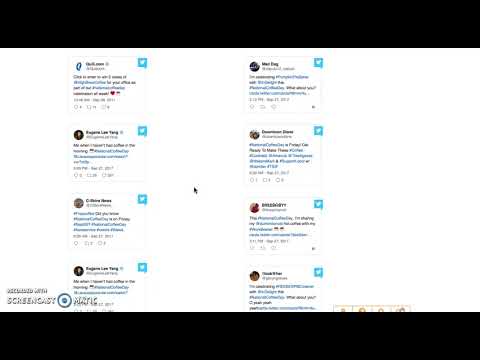 Hashtagify.me Preview Wall for #nationalcoffeeday