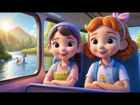 Wheels on the Bus Adventure on the Riverbend Route Ride | Nursery Rhyme for Kids Songs