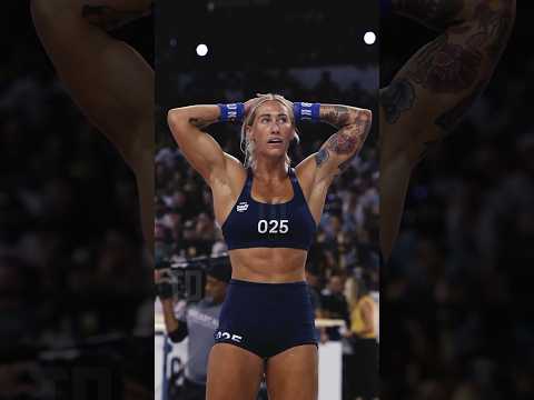 Danielle Brandon finishes the Parallel-Bar Pull event at the 2023 NOBULL CrossFit Games