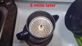 How to use coleman 9 cup coffee percolator on stove step by step