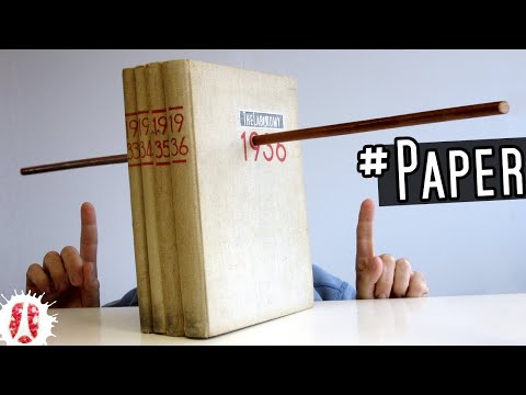HOW TO Quickly Make Round Holes In Large Stacked Quantities Of Paper: Multiple Sheets, Books Etc