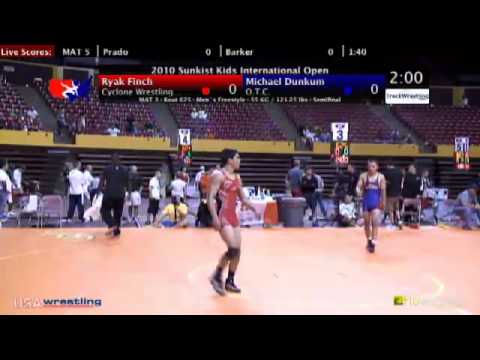 Sunkist Open - Freestyle - 55kg Semifinals - Ryak Finch vs. Michael Dunkum