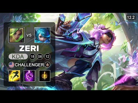 Zeri Top vs Gwen -  NA Grandmaster - Season 12 Patch 12.2