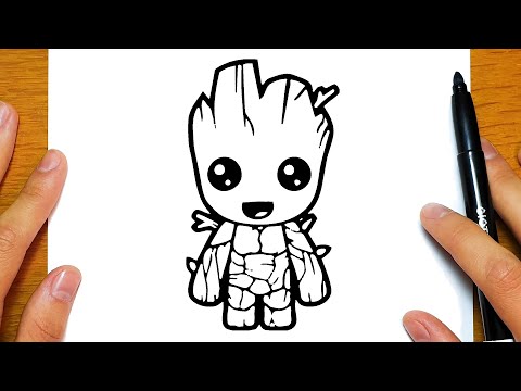 COMMENT DESSINER GROOT DU LES GARDIENS DE LA GALAXIE | Dessins faciles
