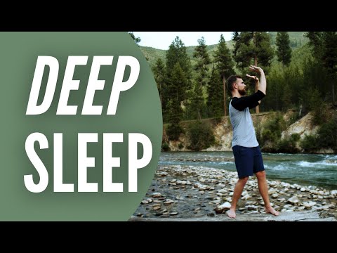 Evening Qigong for Sleep | Relaxing Mountain River Sounds & Scenery | Gentle Qigong for Insomnia