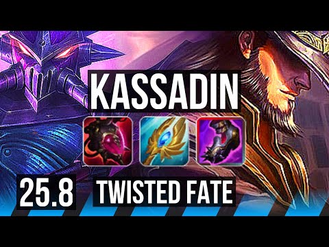 KASSADIN vs TWISTED FATE (MID) | 13/1/4, Legendary | NA Master | 25.8