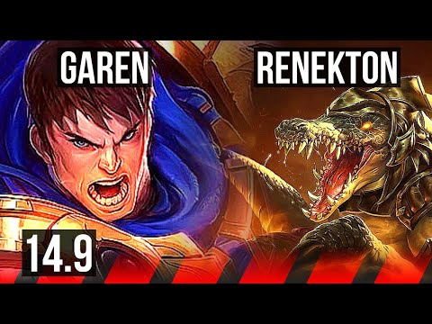 GAREN vs RENEKTON (TOP) | 8/0/3, Legendary | EUW Master | 14.9