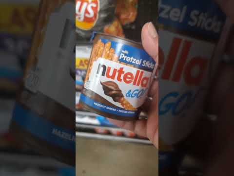 Nutella &Go! with Pretzel Sticks! #amazing #Nutella #satisfying #shorts #asmr #snacks #yearofyou