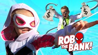 Spider-Man ROB the BANK game for kids! | KIDCITY