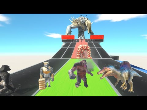 PRIMATES AND C  DINOS FACE THE INFERNALS TO DEFEAT THE SCOURGE AT THE TOP OF THE RAMP  - ARBS