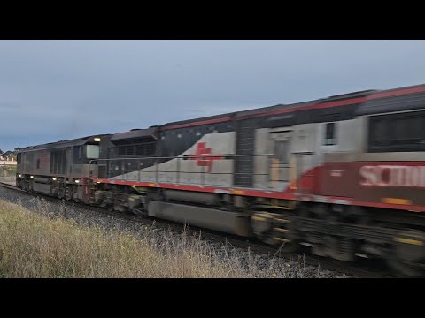 1PM9 SCT intermodal & steel train, Forrestfield WA to Laverton VIC, 1813, 4/9/24, Stawell VIC