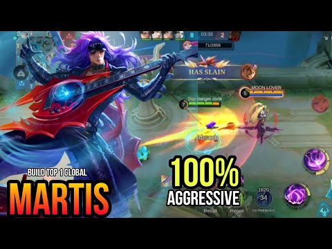 19 Kills Martis 100% AGGRESSIVE!! - Build Top 1 Global Martis ~ MLBB