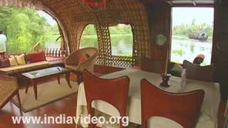 Cozy interior of a houseboat