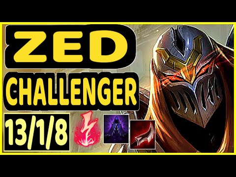 SERTUSS (ZED) vs DIANA - 13/1/8 KDA MID CHALLENGER GAMEPLAY - EUW