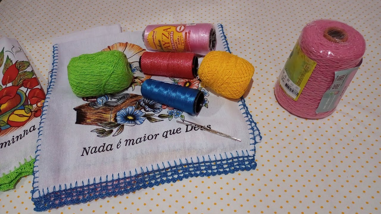 Tipos de linhas pra fazer bicos em pano de prato.