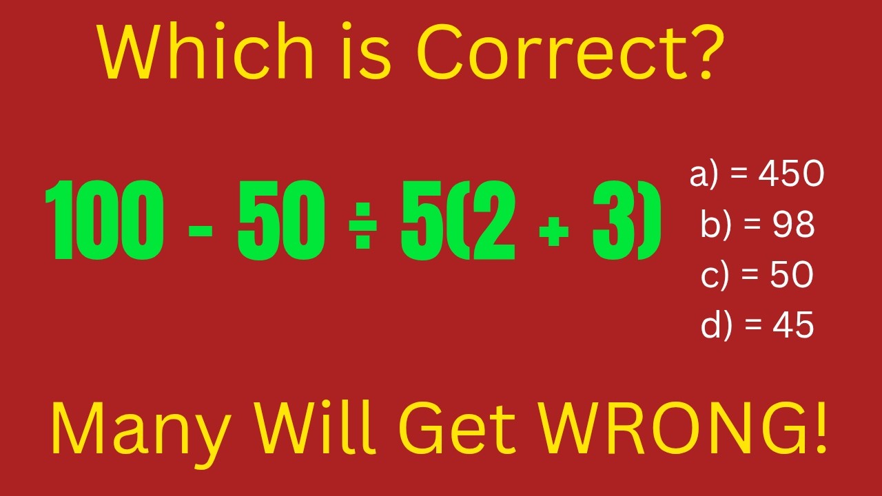90% will fail This simple math problem!/ only a Genius can solve This in 10 seconds!