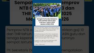 Sempat Tertunda, Pemprov NTB Cairkan Gaji 13 dan THR Guru Tahun 2025 Melalui APBD 2026