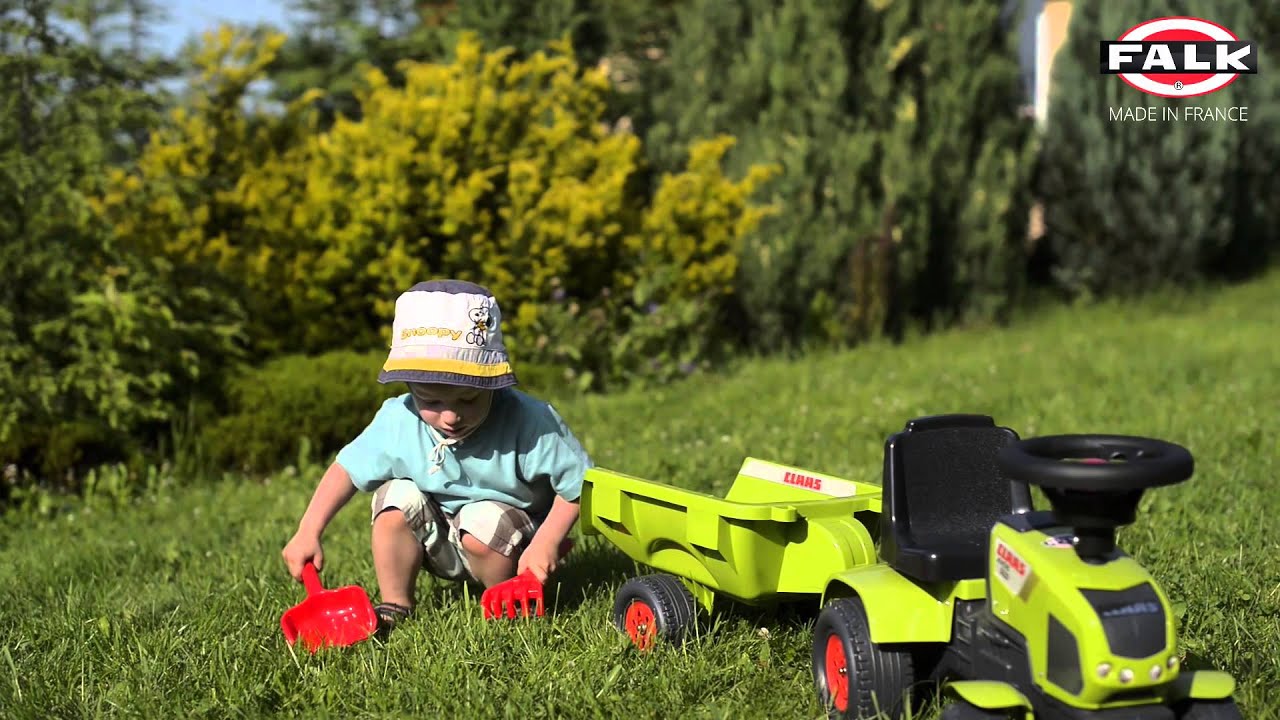FALK - Dětské odrážedlo Baby Claas Axos s vlečkou