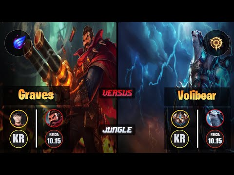 Tarzan GRAVES (Jungle) [Phase Rush] VS VOLIBEAR - Challenger KR Patch 10.15