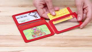 Обкладинка для авто документів на 3 слоти шкіряна Shvigel 13965 червона