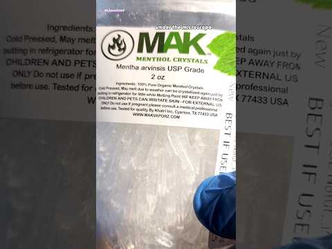 Menthol Crystals Under Microscope