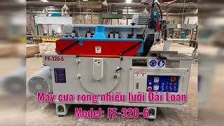 Cưa rong nhiều lưỡi Đài Loan | FE-320-6 | Ripsaw tải nặng motor 50 HP