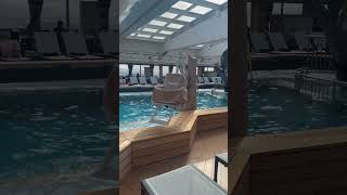 Rough seas on board Zaandam Cruise Ship in the Inside  Passage Alaska May 2025