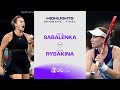 Aryna Sabalenka vs. Elena Rybakina  | 2024 Brisbane Final | WTA Match Highlights
