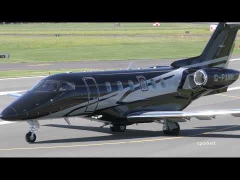 Pilatus PC-24 G-PAMH Close up take off - Gloucestershire Airport