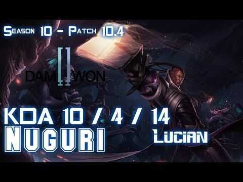 DWG Nuguri LUCIAN vs KLED Top - Patch 10.4 KR Ranked