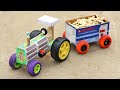 How To Make Matchbox Tractor With Trolley At Home DC Motor DIY Tractor