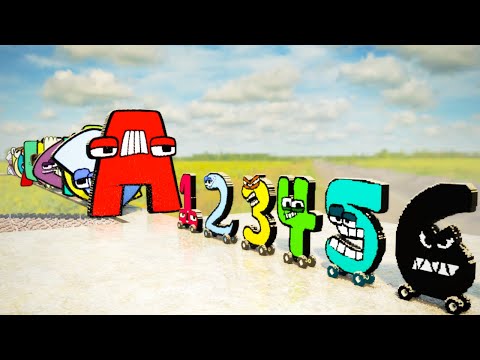 Number Lore 1-10 Cars vs Alphabet Lore A-Z Walls | Teardown