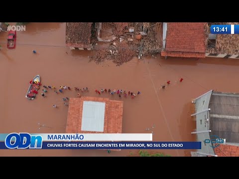 Chuvas fortes causam enchentes em Mirador, no sul do Estado do Maranhão 07 01 2022