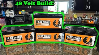 Adding 4 Eco-worthy 280ah Lifepo4 Batteries in Series! 48 volts of power!