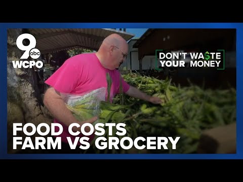 Is it cheaper to buy fresh produce from a grocery store or direct from a farm?