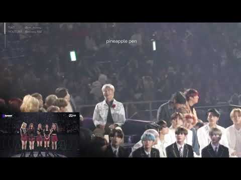BTS reaction to ITZY speech | MAMA 2019