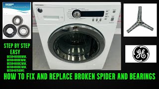 GE front load washer fix spider arm and bearings WCVH4800K0WW