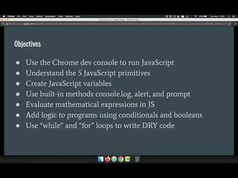 Full Stack Web Developer Course 3_1 Intro To Javascript