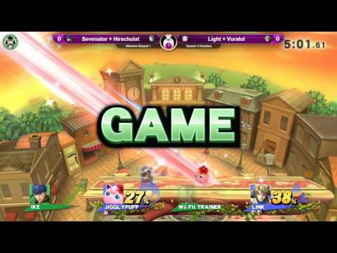 PPT-S - Sevenator + Hirschulat Vs. Light + Vuralol - Winners Round 1 - Smash 4 Doubles
