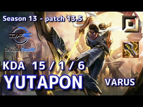 【JPサーバー/M1】DFM Yutapon ヴァルス(Varus) VS ザヤ(Xayah) BOT - Patch13.5 JP Ranked【LoL】