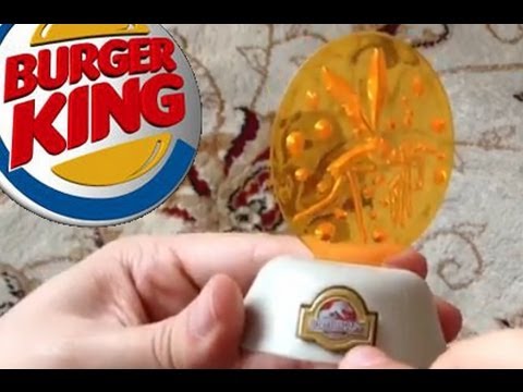 Jurassic Park 3D Burger King Toy - Amber Egg with Light-up Feature
