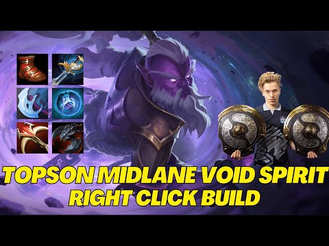 Topson MidLane Void Spirit Right Click Build  - Dota 2 Pro Gameplay