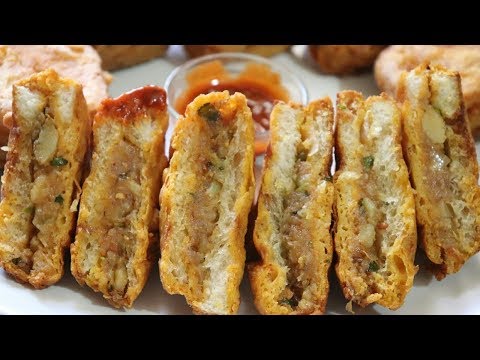 ब्रैड पकौड़ा || Stuffed Bread Pakoda || How To Make Bread Pakoda || Bread Pakora || Snack Recipe