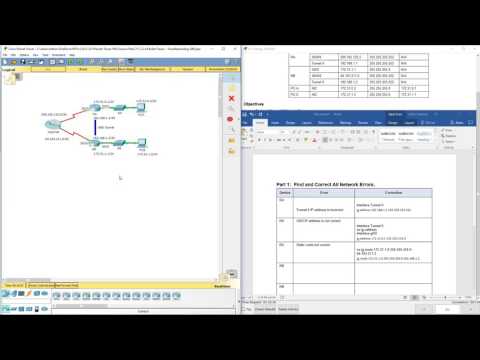 Lab 7.2.2.4 Packet Tracer - Troubleshooting GRE