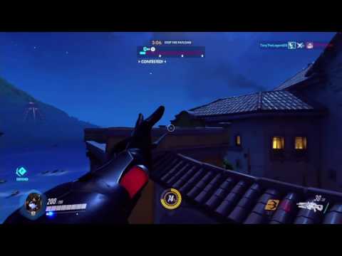 Overwatch Launch MP gameplay pt3 - Widowmaker Gets Some EPIC Shots Off