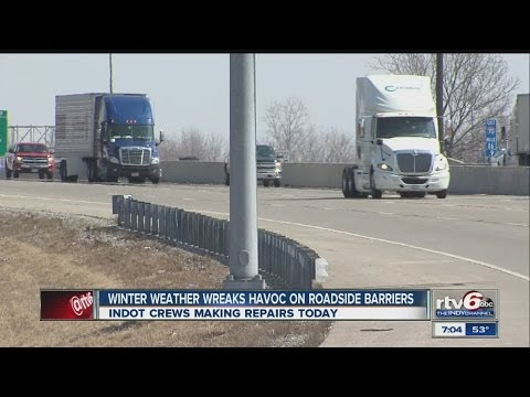 Winter weather wreaks havoc on roadside barriers